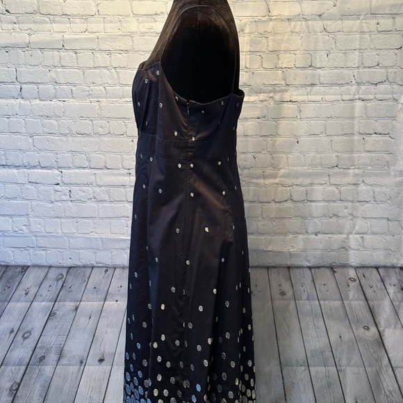 Ann Taylor Blue Dress with Silver Embroidery - Picture 2 of 6